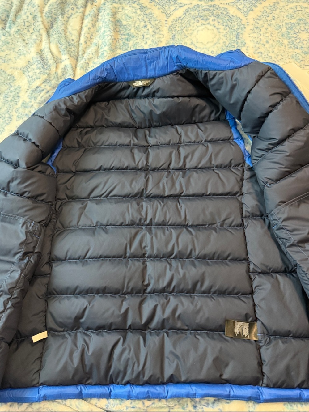 The North Face Men’s Royal Blue Quilted Down Vest - Picture 7 of 9